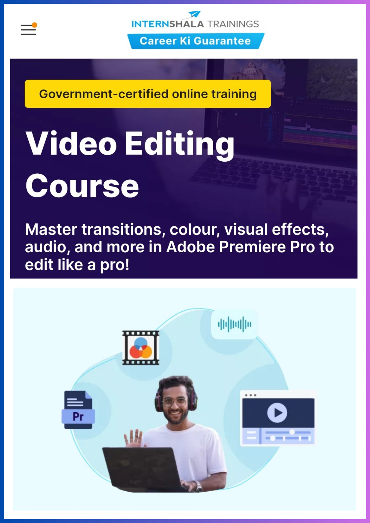 video editing course